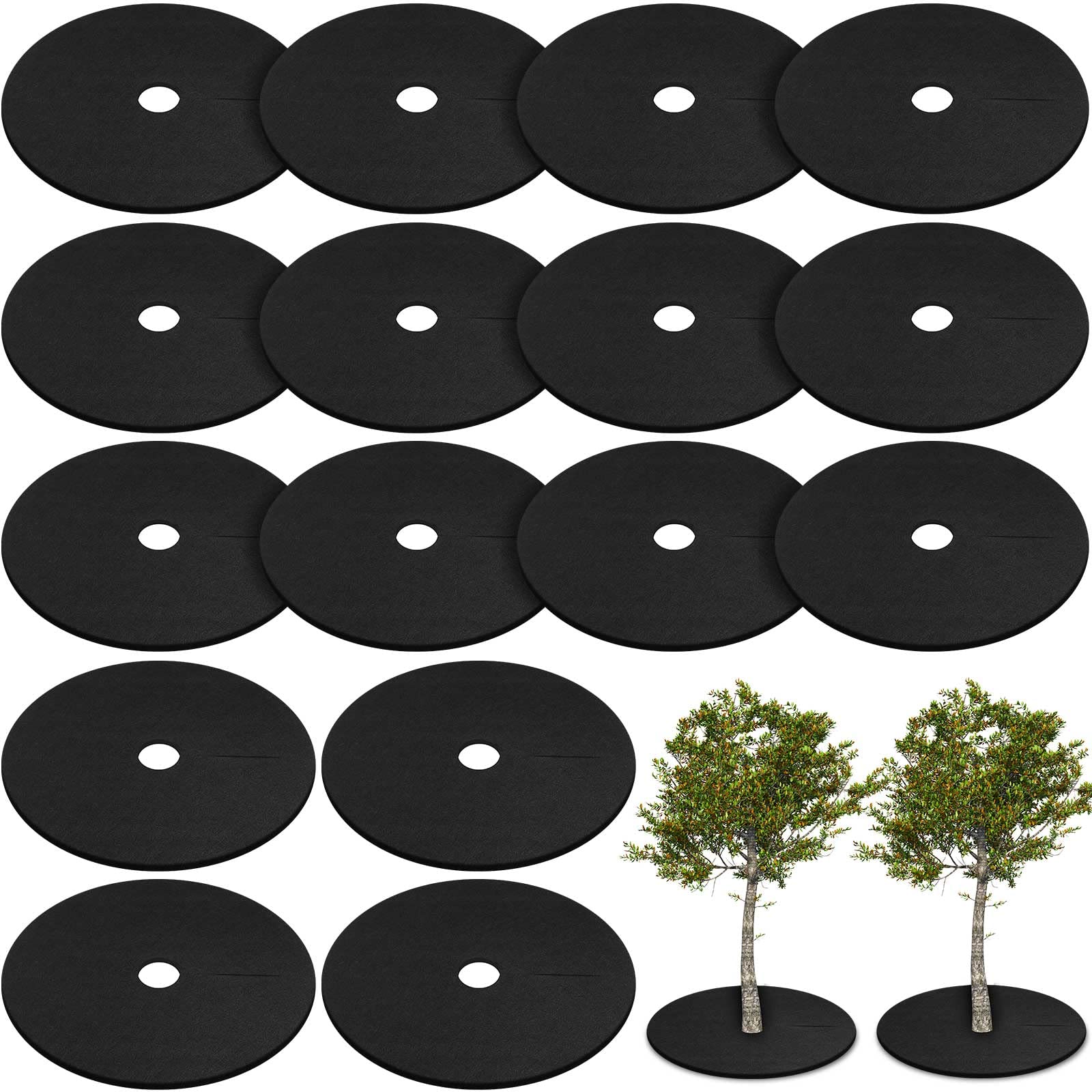 Amazon.com : Shimeyao 16 Pcs 32. 2 Inch Non Woven Tree Mulch